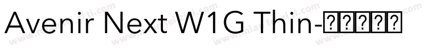 Avenir Next W1G Thin字体转换